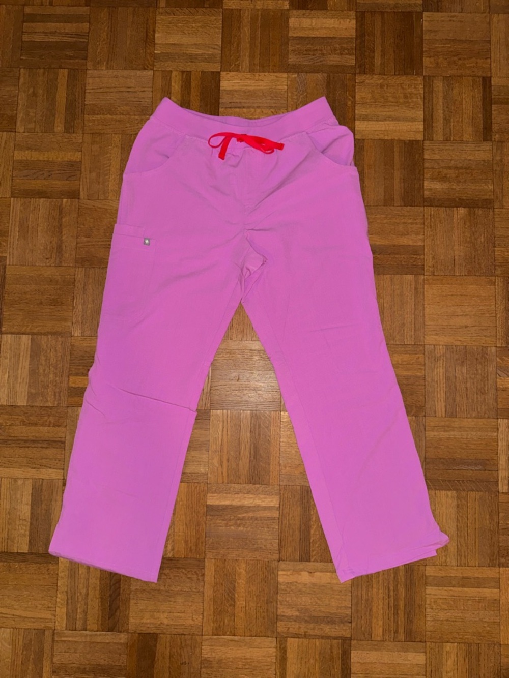 Figs Pink Cloud Scrub set Catarina top XL and straight leg bottoms large - Picture 5 of 6